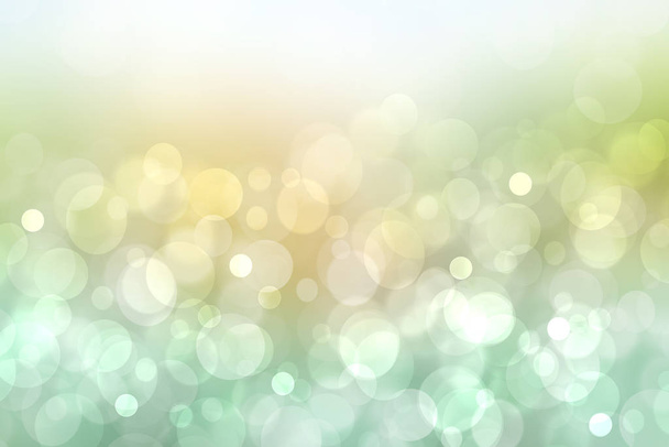 Abstract gradient green light turquoise shiny blurred background texture with circular bokeh lights. Beautiful backdrop. Space for design. - Фото, зображення