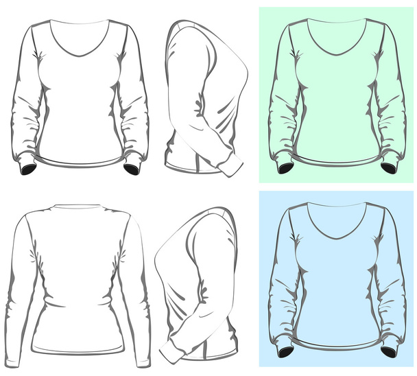 Woman t-shirt design template. - Vettoriali, immagini