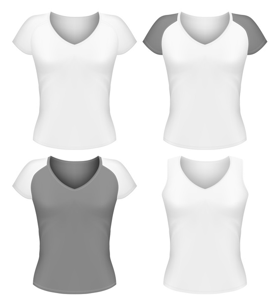 Woman t-shirt design template. - Vecteur, image