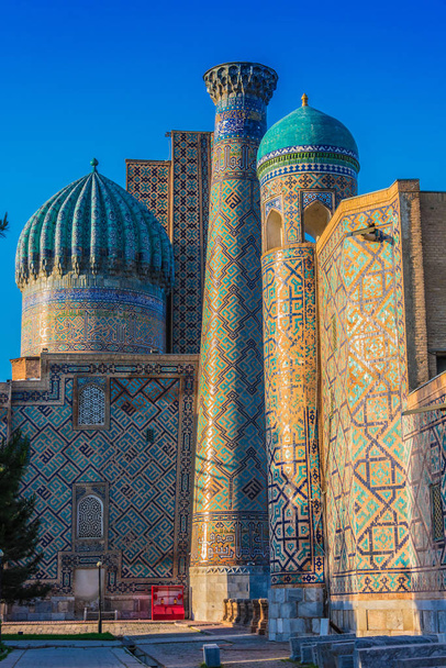 Architecture of Registan, an old public square in the heart of the ancient city of Samarkand, Uzbekistan.  - Foto, Imagem