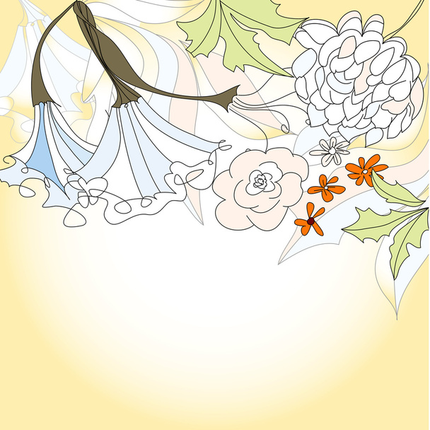 Romantic floral background - Vektor, kép