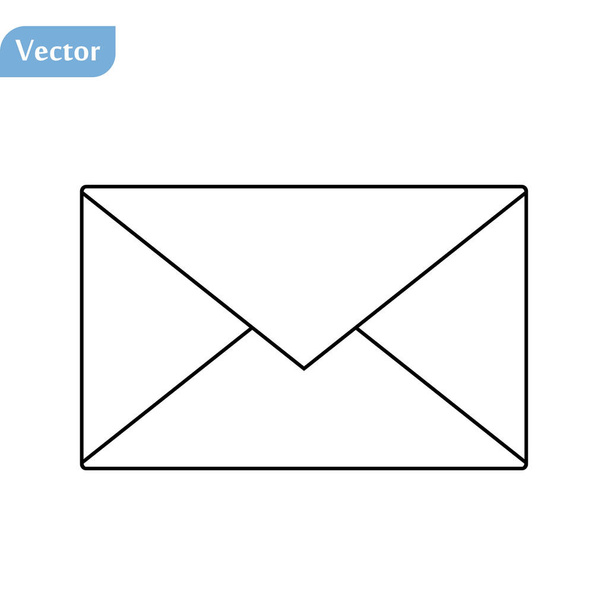 Outline envelope icon isolated on grey background. Line mail symbol for website design, mobile application, ui. Editable stroke. Vector illustration. EPS10 - Vector, Image