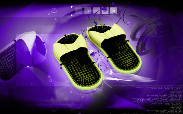 Digital illustration of Massager Shoe in colour background	 - 写真・画像