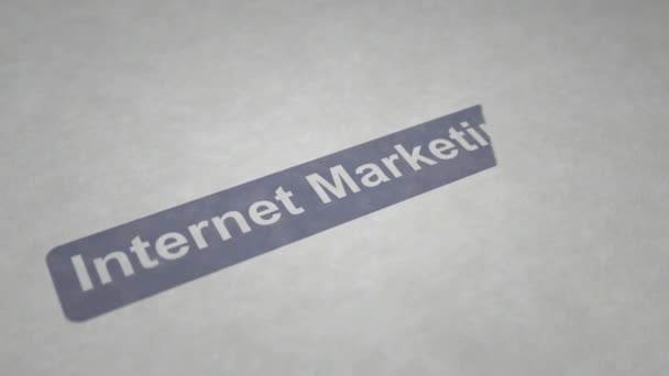 Internet marketing animation title reveal - Footage, Video