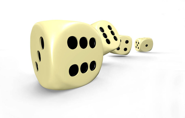 dice in motion - 3d - Photo, Image
