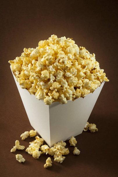 Fresh Popcorn background, tasty food - 写真・画像