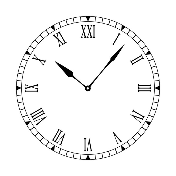 Black and white clock face with easy to read and edit hands - Foto, imagen
