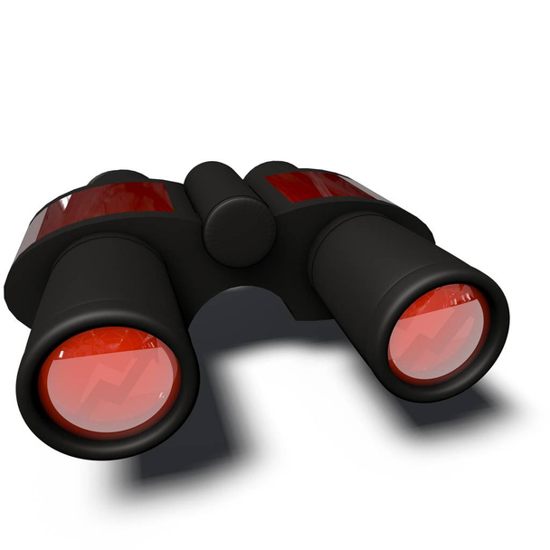 a pictogram of binoculars to symbolize media planning - Photo, Image