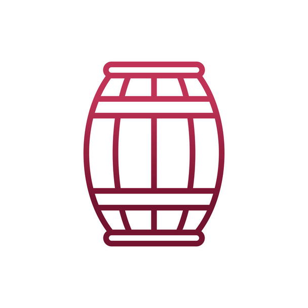 Ontwerp van geïsoleerde wijnvatvector - Vector, afbeelding