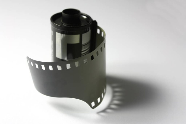 old film camera on a white background - Foto, Bild