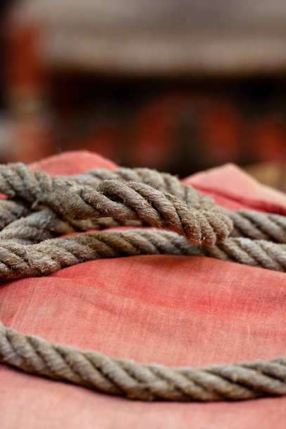 Photo of hemp old rope  - Fotó, kép