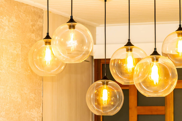 Beautiful luxury electric ceiling light lamp decoration interior - Fotoğraf, Görsel