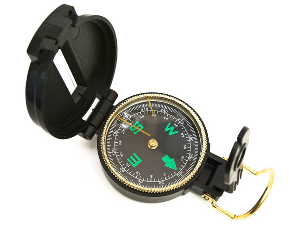 Single compass against the white background - Foto, afbeelding