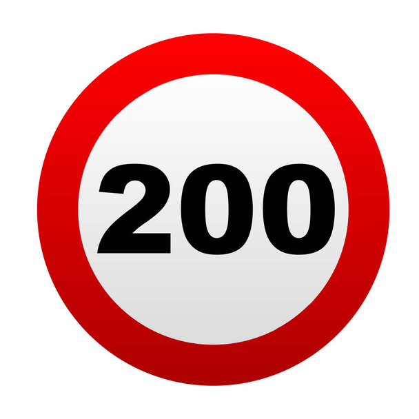 Speed limit traffic signs. Vector icon. - ベクター画像