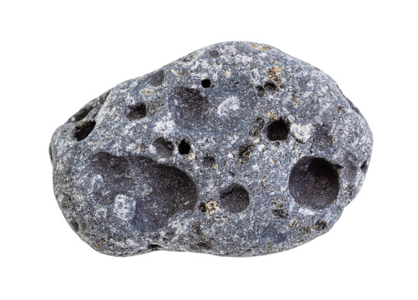 pietra pomice grigio tumbled isolato su bianco
 - Foto, immagini