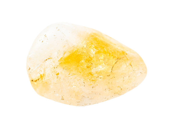 piedra de gema de citrino laminado (cuarzo amarillo) aislada
 - Foto, imagen