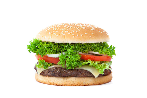 tasty cheeseburger, close up - Fotografie, Obrázek