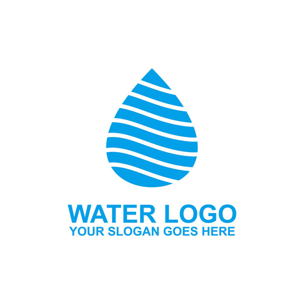 Векторный шаблон логотипа капли воды - Вектор,изображение