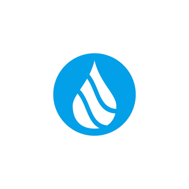 Modelo de vetor de design de logotipo de ícone de gota de água - Vetor, Imagem
