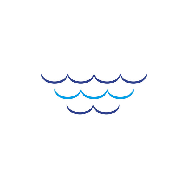 Wave icona logo modello vettoriale di progettazione - Vettoriali, immagini