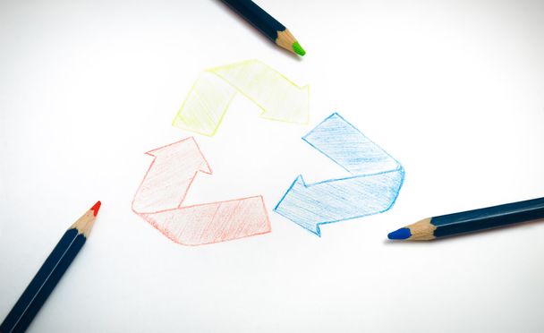 Recycle paper drawing - Photo, image