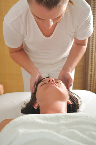 beautiful woman have massage at spa and wellness center - Valokuva, kuva