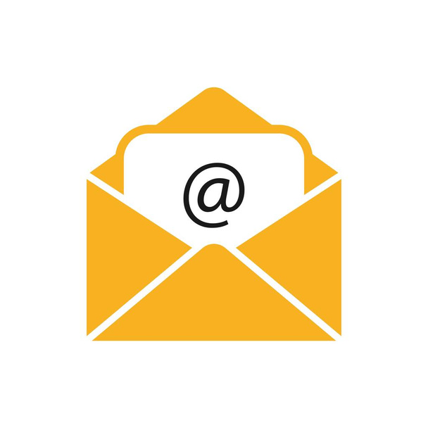 Briefumschlag-Symbol im flachen Stil. E-Mail-Vektor-Illustration auf weißem isolierten Hintergrund. Mailbox E-Mail Geschäftskonzept. - Vektor, Bild