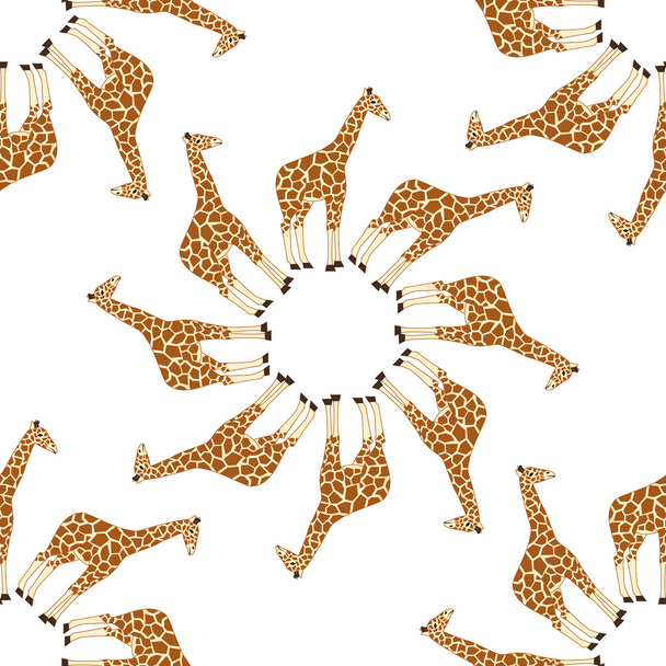 seamless giraffe pattern - Vector, imagen