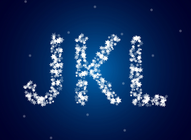 Snow letters - Vector, Image