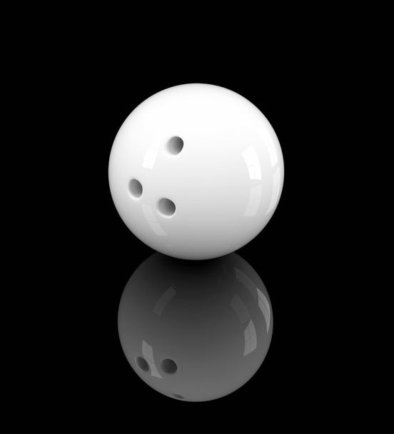 white bowling ball - Foto, Bild