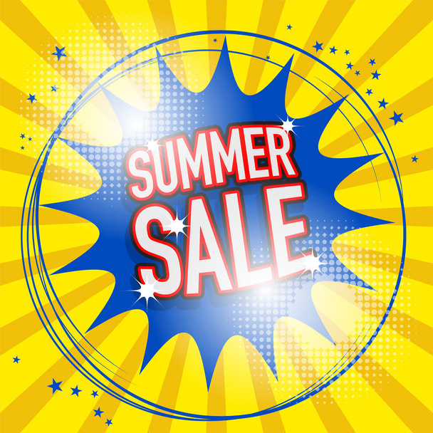 Summer Sale offer sticker - Vector, Imagen