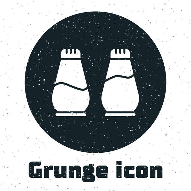 Grunge icône de sel et poivre isolé sur fond blanc. Cuisiner des épices. Illustration vectorielle
 - Vecteur, image