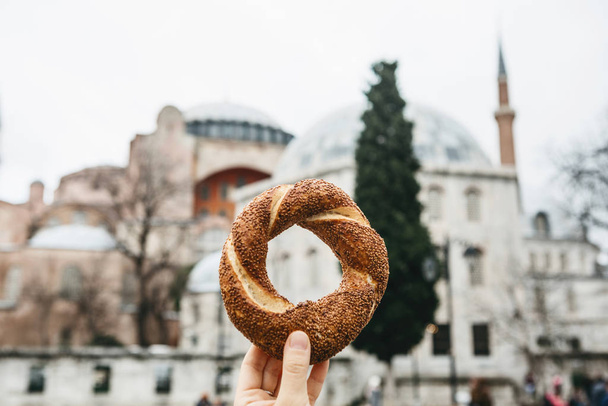 Traditional Turkish bagel Simit - Photo, Image