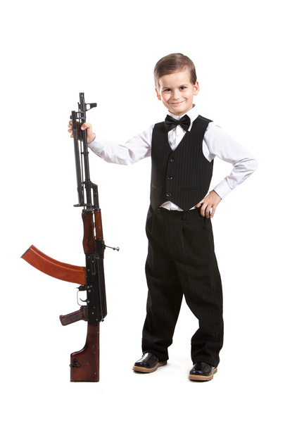 Boy with a weapon - Photo, image