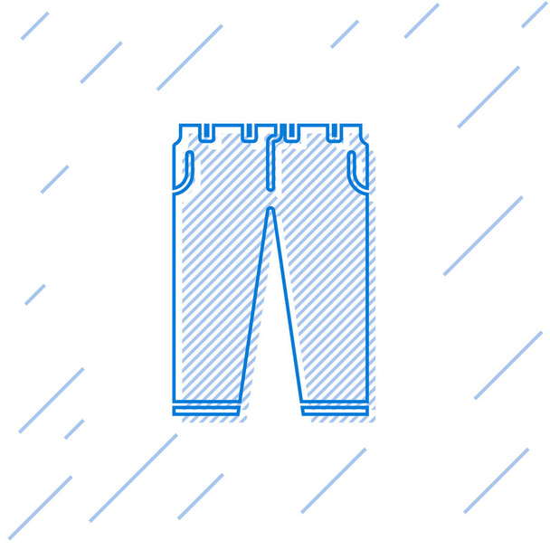 Blaue Linie Hose Symbol isoliert auf weißem Hintergrund. Vektorillustration - Vektor, Bild