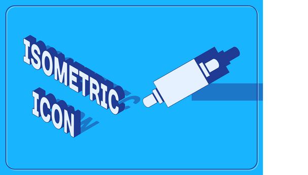 Isometric Rolling pin icon isolated on blue background.  Vector Illustration - Vector, Image