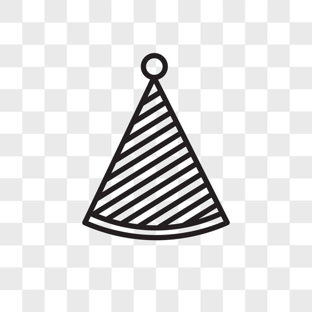 Party hat vector icon isolated on transparent background, Party  - Vector, Image