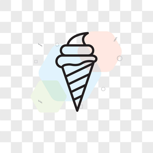 Ice cream vector icon isolated on transparent background, Ice cr - Vector, Image