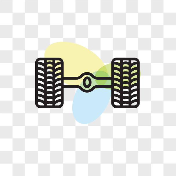 Ícone de vetor de alinhamento de rodas isolado em fundo transparente
,  - Vetor, Imagem