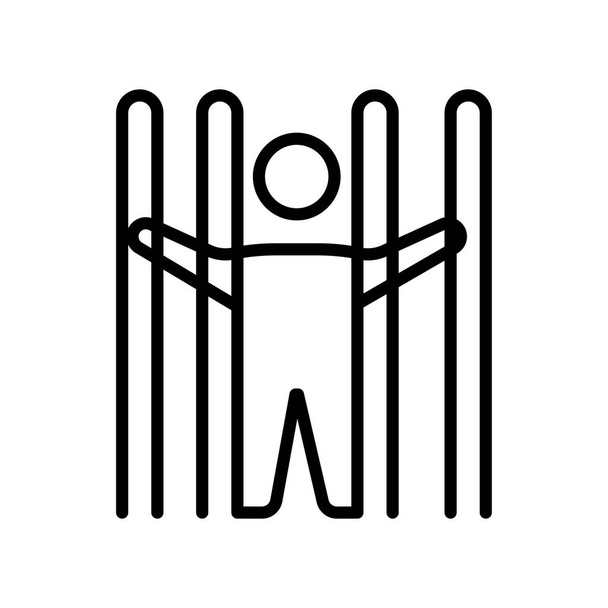 Icona della prigione segno vettoriale e simbolo isolato su sfondo bianco
 - Vettoriali, immagini