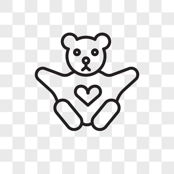 Teddybär-Vektorsymbol isoliert auf transparentem Hintergrund, Teddy - Vektor, Bild