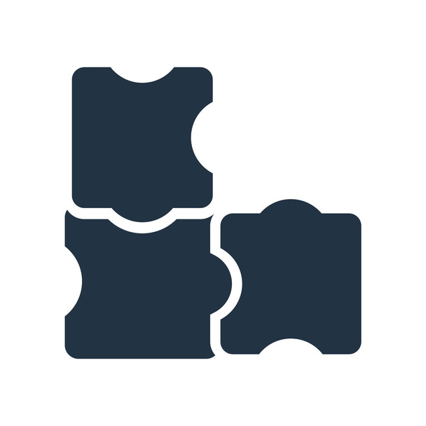 Puzzle icono vector aislado sobre fondo blanco, signo de rompecabezas
 - Vector, imagen