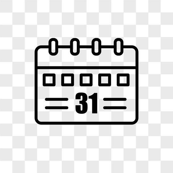 Kalendervektorsymbol isoliert auf transparentem Hintergrund, Kalenda - Vektor, Bild