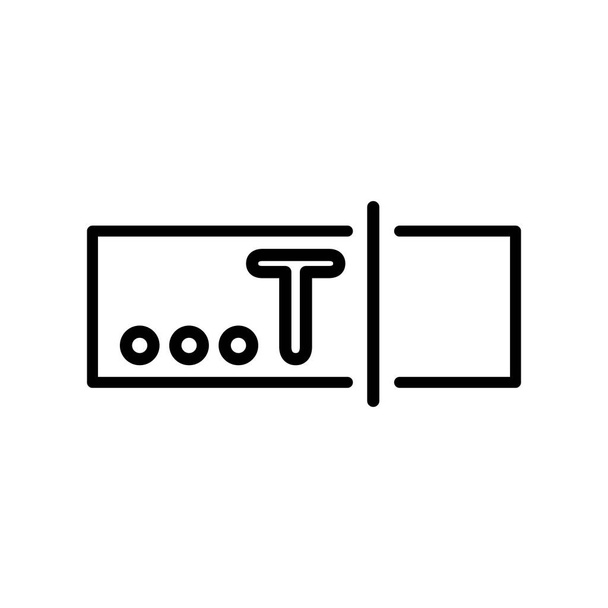 Typ-Symbol-Vektor isoliert auf weißem Hintergrund, Typenzeichen, Linie  - Vektor, Bild