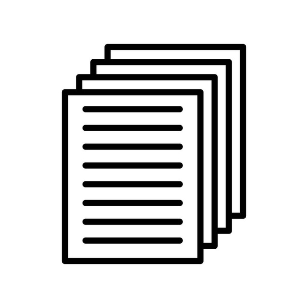 vetor ícone de documento isolado no fundo branco, sinal de documento
 - Vetor, Imagem