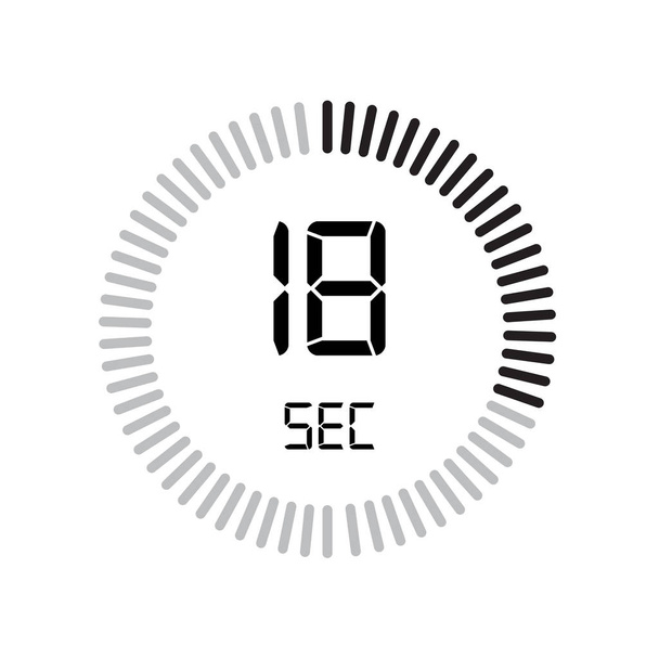 De 30 seconden pictogram, digitale timer, gewoon vector illustratie  - Vector, afbeelding