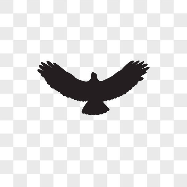 hawk vector icon isolated on transparent background, hawk logo d - ベクター画像