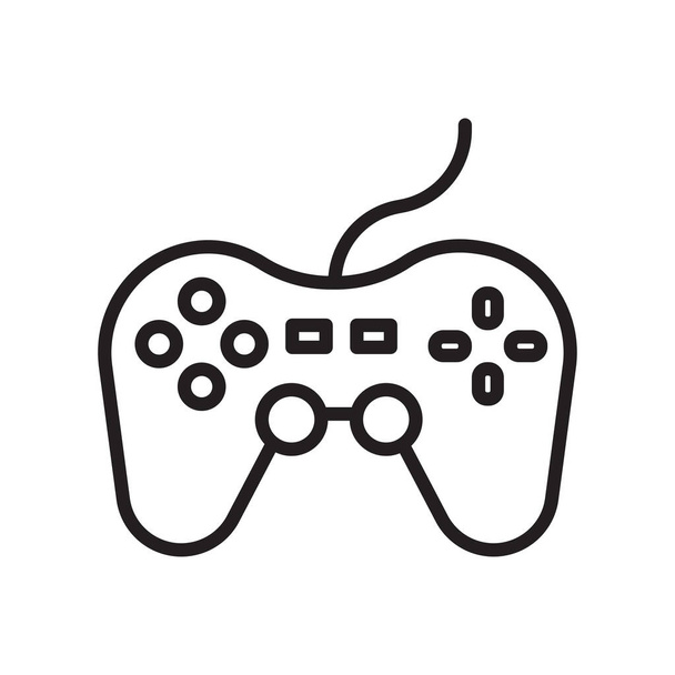 ゲームパッド アイコン ベクトル記号、白い背景で隔離のシンボル - ベクター画像