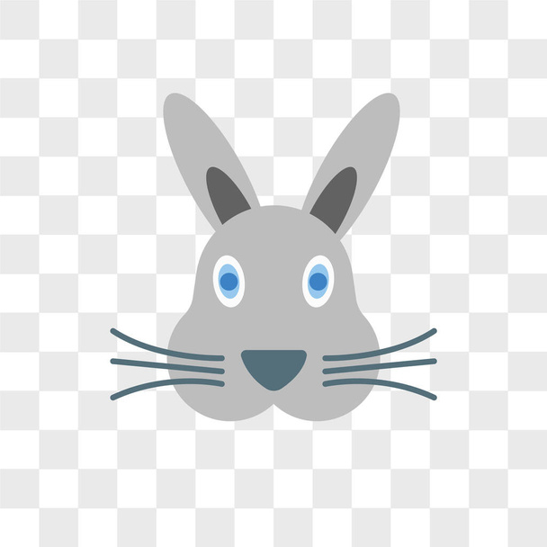 Konijn vector pictogram geïsoleerd op transparante achtergrond, konijn lo - Vector, afbeelding