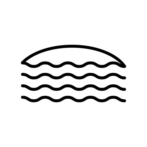 Вектор значка океана изолирован на белом фоне, знак океана, лин
 - Вектор,изображение